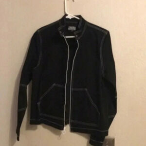 fibers ladies jeans jacket size M fit snall